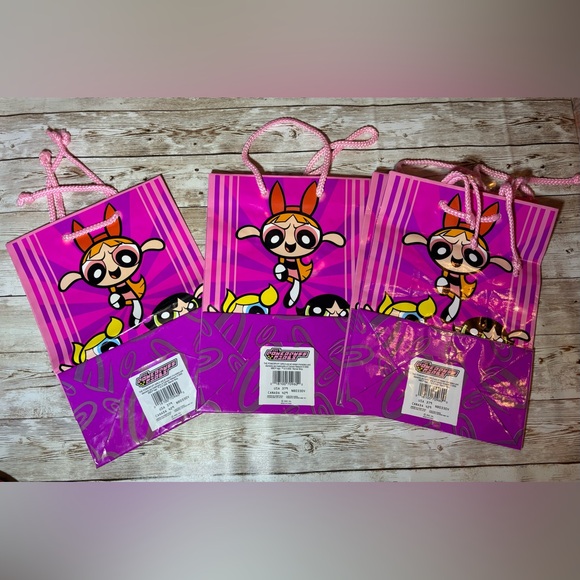 Vintage Power Puff Girls American Greetings Gift Bags X 4 Cartoon Network Y2K - Picture 3 of 6